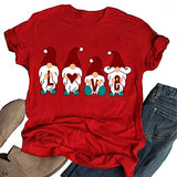 T-Shirt Père Noël Femme T-Shirt Amour Noël