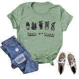 Women Plants are Friends T-Shirt Plant Graphic Shirt