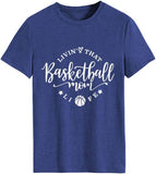 Basketball-Fan-Mama T-Shirt Frauen Leben, Dass Basketball Mom Leben T-Shirts Tops
