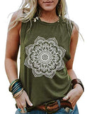 Damen Mandala Tank Tops Shirt Bohemian Damen Shirt