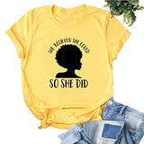 She Believed She Could So She Did T-Shirt Afro Women T-Shirt