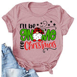 Damen T-Shirt mit Aufschrift „Ich werde zu Weihnachten ein Gnom sein“