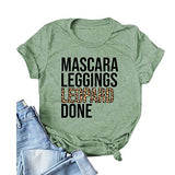 Women Leopard Print Shirt Leggings Leopard Done Pullover Tees