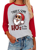Ho's in This House Shirt Damen Lustige Weihnachten 3/4 Ärmel Kleidung