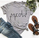 T-shirt chat mignon Meow pour femme