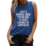 Femmes juste une maman normale essayant de ne pas élever un tas de Jerkfaces T-Shirt drôle maman chemise graphique