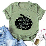 Frauen Dankbar Dankbar Gesegnet T-Shirt Kürbis Shirt