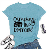 Women Camping Hair Don't Care T-Shirt Camping Shirt