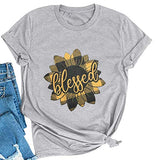 Women Blessed Sunflower T-Shirt