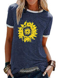 Damen T-Shirt mit Sonnenblumen-Grafik, Sommershirt