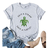 Women Skip A Straw Save A Turtle T-Shirt