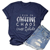 Ich laufe mit Koffein-Chaos und Schimpfwörtern Grafik T-Shirt