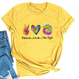 Peace Love The Dye T-Shirt pour Femme Chemise Hippie
