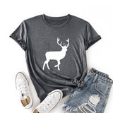 Women Deer Christmas Shirt Christmas Reindeer T-Shirt