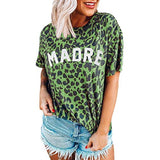 Damen Madre Leopard T-Shirt Mama Shirt