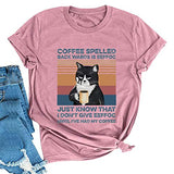 Femmes café épelé à l'envers est Eeffoc T-Shirt drôle amateur de café chemise