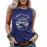 Women Lake Life Cuz Beaches Be Salty Funny T-Shirt Lake Life Graphic Shirt