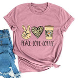 Damen Peace Love Coffee T-Shirt