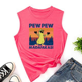 Pew Pew Madafakas Tank Top für Frauen, lustiges Pew Pew Katzenshirt