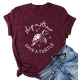 Süßes T-Shirt mit Schildkröten-Grafik für Damen