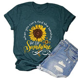Wenn Sie den Sonnenschein nicht finden können, seien Sie der Sonnenschein T-Shirt Frauen Grafik Shirt Sonnenblumen Shirt