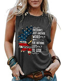 Hippie American Flag Shirt Freedom's Just Another Word for Nothing Left to Lose Débardeur pour femme