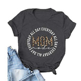 Women Mom Mode All Day Everyday T-Shirt Leopard Mom Shirt