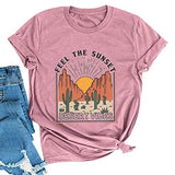 Women Feel The Sunset Desert Vibes Cactus T-Shirt Retro Cactus Shirt