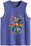 Peace Love Tank Damen Mit Liebe sein Und Mit Frieden enden Shirt