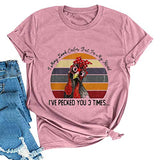 T-Shirt mit Aufschrift „I May Look Calm But In My Head“ für Damen