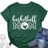 Basketball Mom T-Shirt for Women Funny Graphic Shirt for Women Novelty Shirt
