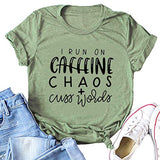 Ich laufe mit Koffein-Chaos und Schimpfwörtern Grafik T-Shirt