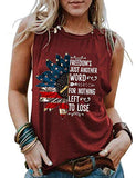 Hippie American Flag Shirt Freedom's Just Another Word for Nothing Left to Lose Débardeur pour femme