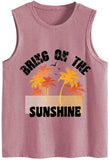 Women Beach Vacation Shirt Bring On The Sunshine Tank Tops