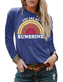 Damen You are My Sunshine Bluse Regenbogen Shirt