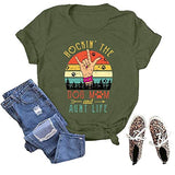 Damen Rockin' The Dog Mom and Tante Life T-Shirt