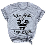 Women Dear Santa I Can Explain Cute Christmas T-Shirt