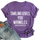 Women Smiling Gives You Wrinkles T-Shirt Graphic T-Shirt