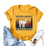Frauen wollen rauchen Alpaka Schale T-Shirt Vintage Alpaka Schale Grafik Shirt