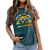 Damen All The Cool Girls are Camping T-Shirt Camping Shirt Camper Shirt für Frauen