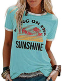 Women Bring On The Sunshine T-Shirt Women Graphic T-Shirt Women Top