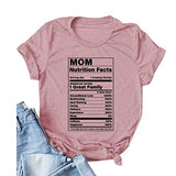 Women MOM Nutritional Facts T-Shirt Gift for Mom