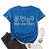 Damen Peace Love Fitness Shirt Fitnessshirts