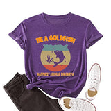 T-shirt drôle de poisson rouge pour femmes, chemise graphique Be A Goldfish