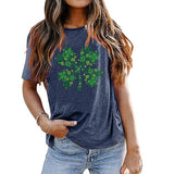 Four Leaf Clover Shirt Women 4 Leaf Lucky St Patricks Day T-Shirt
