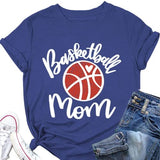 Women Basketball Mom T-Shirt Short Sleeve Mother Day Shirt