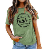 Women Faith Tee Shirt Where There is Hope There is Faith T-Shirt Hope Faith Miracles Shirt