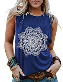 Damen Mandala Tank Tops Shirt Bohemian Damen Shirt
