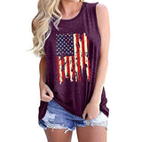 Débardeur drapeau américain pour femmes, chemise patriotique du 4 juillet