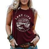 Women Lake Life Cuz Beaches Be Salty Funny T-Shirt Lake Life Graphic Shirt